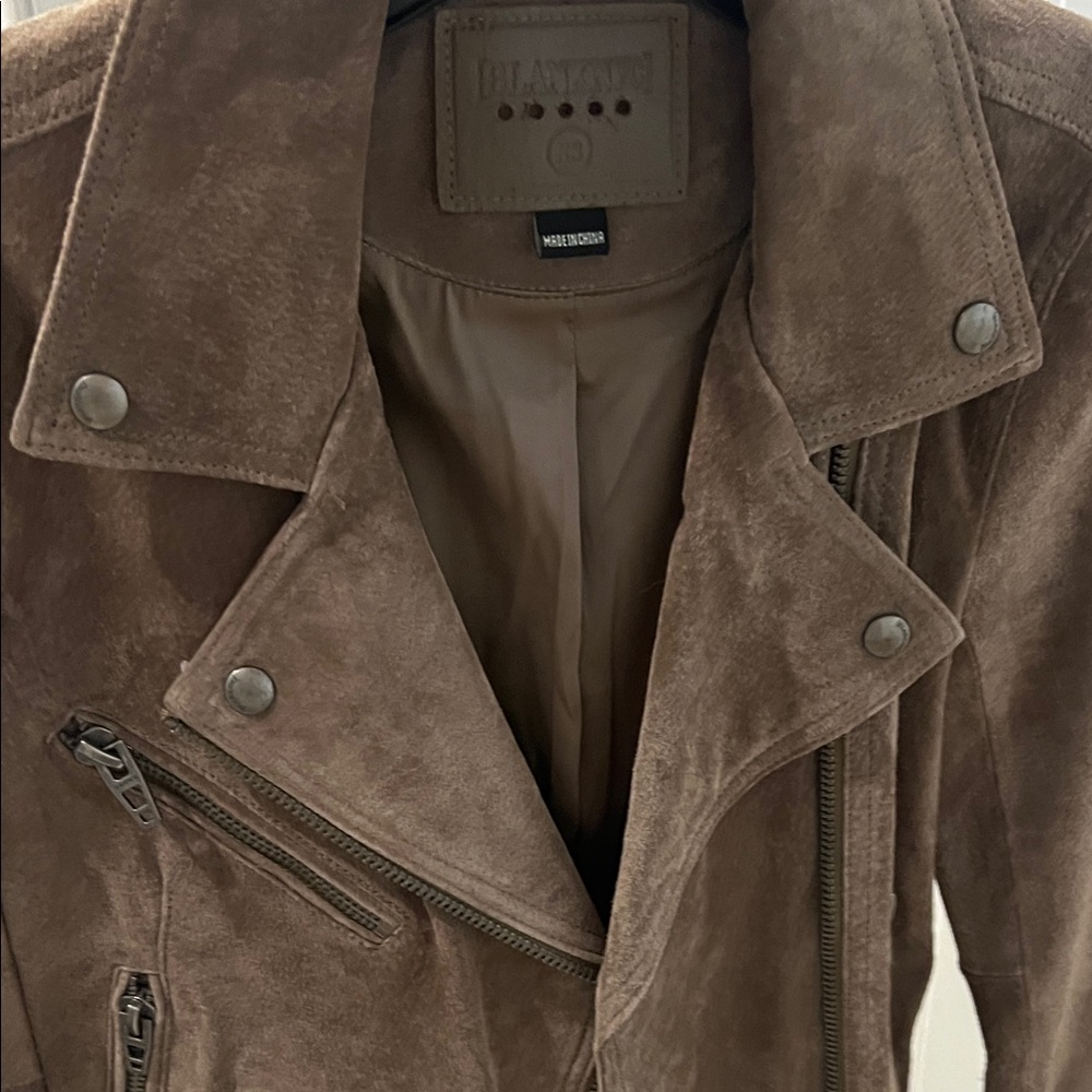 Blank NYC Taupe Suede Moto Jacket - Picture 5 of 5